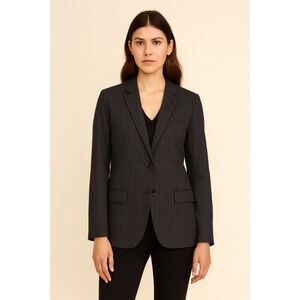J Crew Ludlow Pinstripe Wool Blazer Jacket‎ in Gray sz 0
